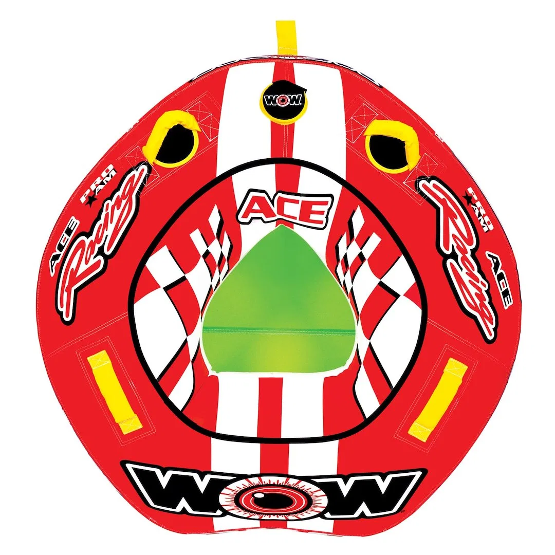 15-1120 – WOW SPORTS Towable Tube, 1 Rider Capacity 50 Inch Length x 48 Inch Width Multi-Color Nylon Cover With Zippe...